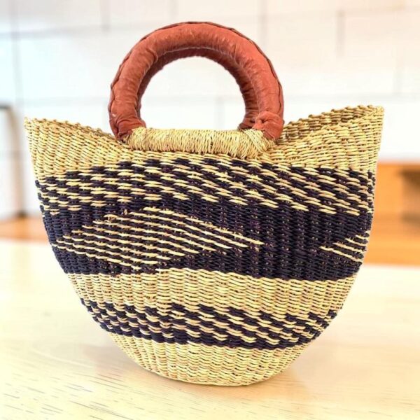 mini-market-basket-330-puffin (1)-ghana Mini elephant grass market basket woven in Bolgatanga Ghana