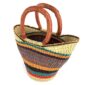 Angled view of the mini market basket showing the woven interior
