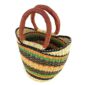 Angled view of the mini market basket showing the woven interior