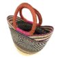 Angled view of the mini market basket showing the woven interior