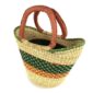 Angled view of the mini market basket showing the woven interior