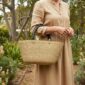 Bolga shopper woven basket