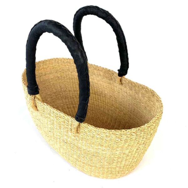 natural-brighton-shopping-basket-black-handles-bashiri a brighton shopping basket in natural colour with black leather handles