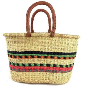 African woven basket