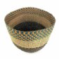 Top view of the three-tier planter basket showing the woven interior