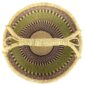 top view round african woven basket
