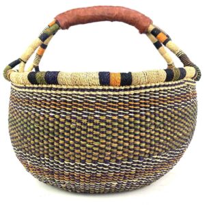 African woven basket