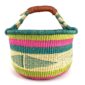 Angled view of the large round Bolga basket, hotjungle