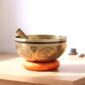 sound healing brass singing bowl decorated tibetan