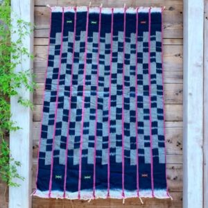 Traditional Burkinabe dyeing expressed through vivid hues.