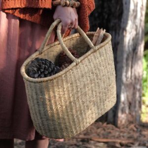 African oval basket