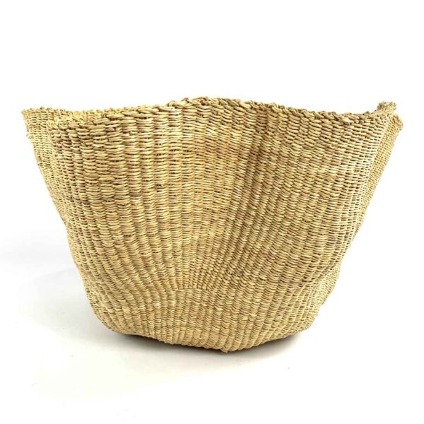 wave-basket-natural-dontdelete (1) Natural wave basket, undyed elephant grass with a wide flared shape