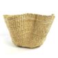 Natural wave basket, undyed elephant grass with a wide flared shape