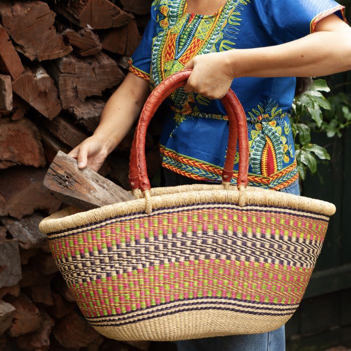 woven shopper basket