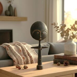 wooden handcarved fertility doll