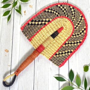 Hand fan crafted from elephant grass.