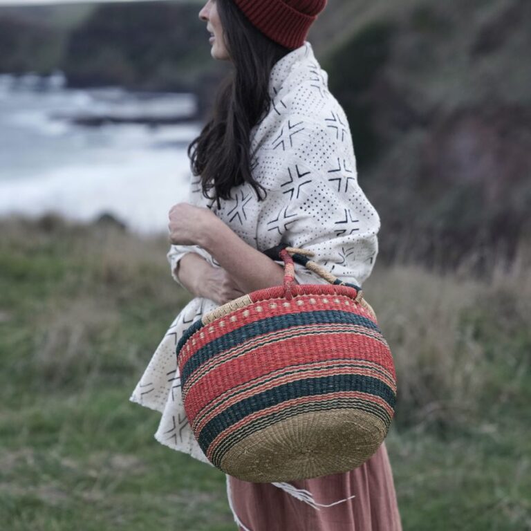 large woven bolga basket