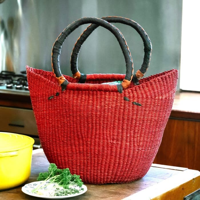 Market Basket – Unicolour (Red)