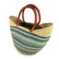 Angled view of the classic market basket showing the woven interior
